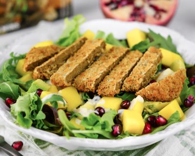Exotischer Salat mit Schnitzel von Fry Family Food
