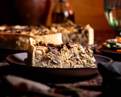 Waldpilz-Wirsing-Quiche – vegan