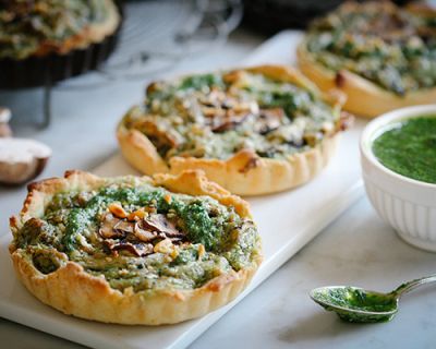 Bärlauch-Champignon-Tartelettes