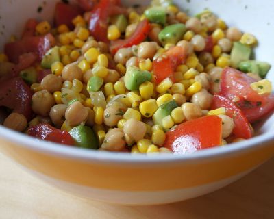 Veganer Kichererbsensalat