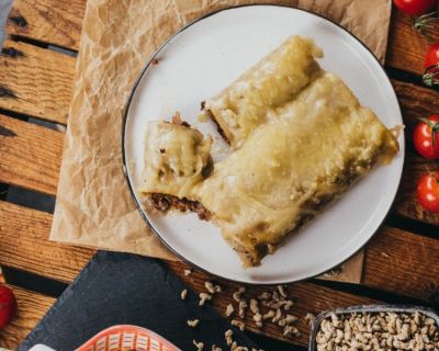 Vegane Cannelloni mit Sonnenblumen Hack