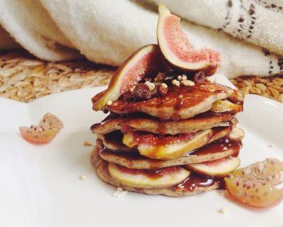 glutenfreie buchweizen feigenpancakes