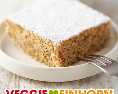 Veganer Nusskuchen vom Blech