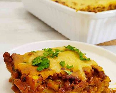 Vegane Linsenlasagne mit Zucchini
