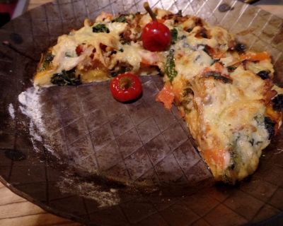 Pizza mit Jackfruit