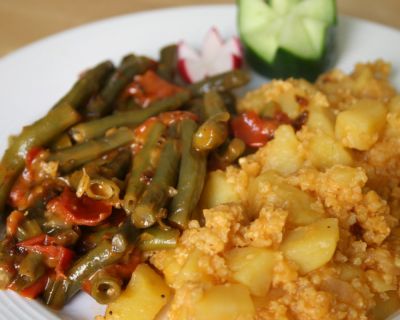 Bohnenpfanne mit Kartoffelhirse