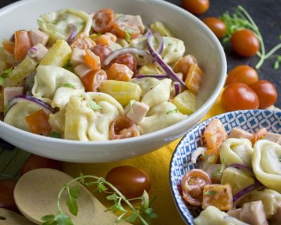 Veganer Tortellini-Hawaii-Salat – Nudelsalat mal anders