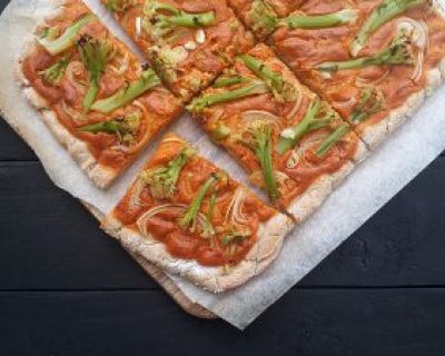 Rauchige Cashew Paprika Pizza Ohne Tomate (Vegan, Glutenfrei, Ohne Öl)