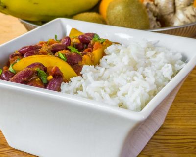 Afghanische Kidneybohnen mit Kartoffeln