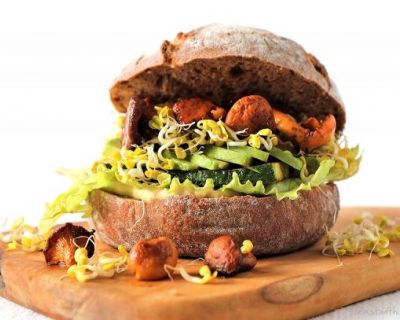 Sandwich mit Pfifferlingen