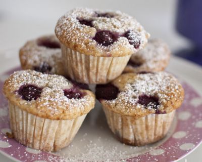 Himbeer-Muffins (vegan, laktosefrei)