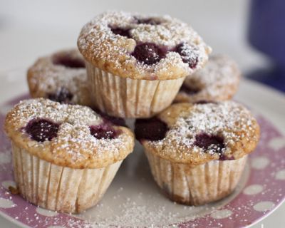 Himbeer-Muffins (vegan, laktosefrei)