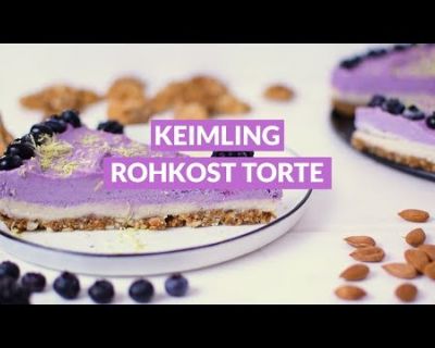 Keimling Rohkosttorte mit Beeren - vegan und köstlich!