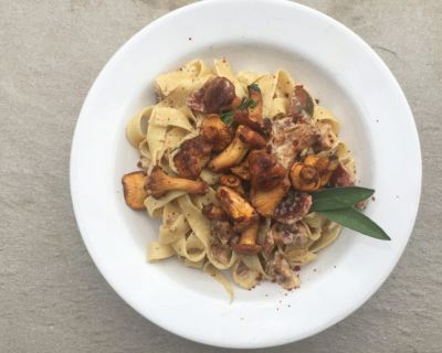 Fettuccine mit Pfifferlingen und Rahmsauce