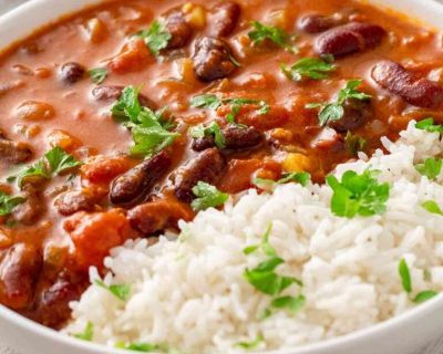 Einfaches Kidneybohnen Curry mit Kokosmilch
