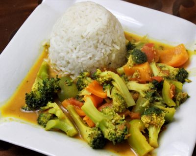 Vegane Thai-Gemüsepfanne mit Kokosmilch & Zitronengras / Lemongrass