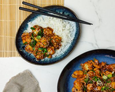 Knuspriger Karfiol süß-sauer (veganes Kung Pao)