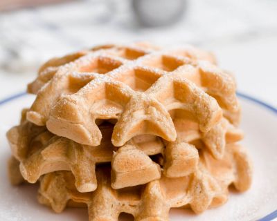 Vegane glutenfreie Waffeln aus Haferflocken