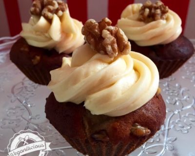 Birnen-Walnuss-Cupcakes mit Ahornsirup (gf)