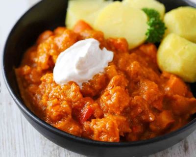 Einfaches Kürbisgulasch