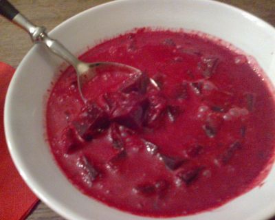 Rote Bete Suppe "bloody soup"