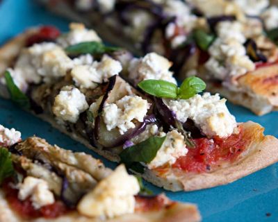 Leckere Auberginen-Pizza