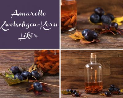 Selbstgemachter “Amaretto” oder Zwetschgenkern Likör