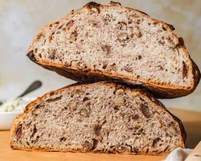 Dattel-Walnussbrot ohne Kneten (No Knead Brot)