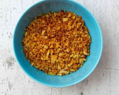 Geröstetes Panko Brösel Topping