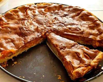 Aprikosen-Wähe / Aprikosen-Blechkuchen — vegan und ohne Haushaltszucker