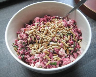 Blumenkohl-Rote-Bete-Salat (Rohkost)
