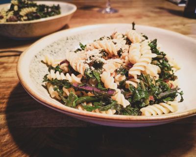 Pasta mit Grünkohl/Federkohl