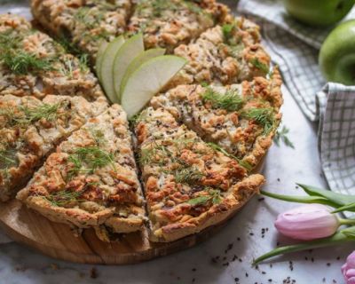 Vegane Fenchel-Apfel-Quiche (glutenfrei)