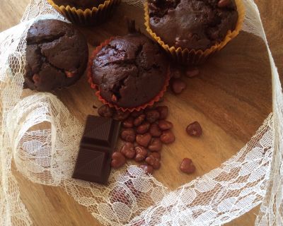 Schokomuffins mit „Kirschkern“