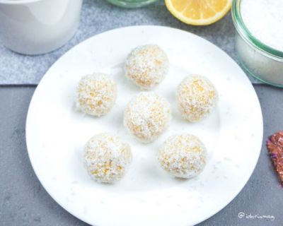 Energie to Go: Mango Kokos Pralinen mit Haferflocken & Nussmus