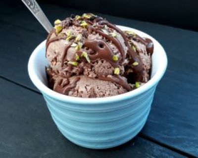 Hanf Schoko Eiscreme (vegan, Glutenfrei, Ohne Nüsse, Fruchtgesüßt)