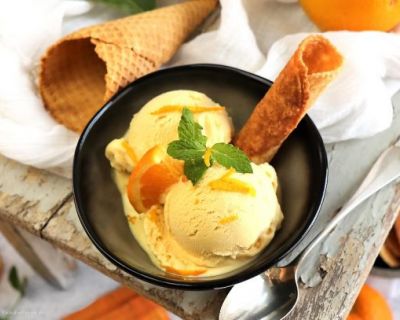 Orangen-Karamell-Eis