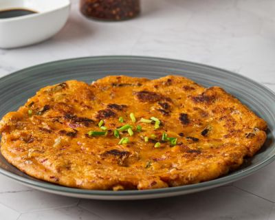Koreanische Kimchi Pfannkuchen