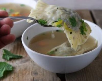 Brennnessel-Maultaschensuppe aus der Natur