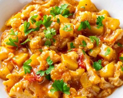 Veganes Aloo Gobi mit Kokosmilch