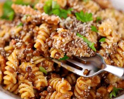 Pasta e Lenticchie (Italienisches Rezept für Nudeln mit Linsen)