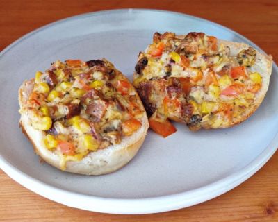 Schnelle, vegane Pizza Brötchen