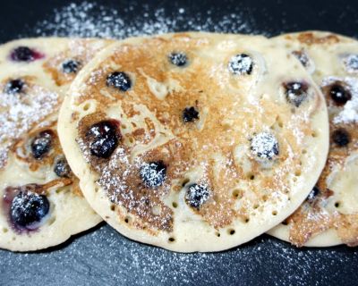 Pancakes mit Blaubeeren