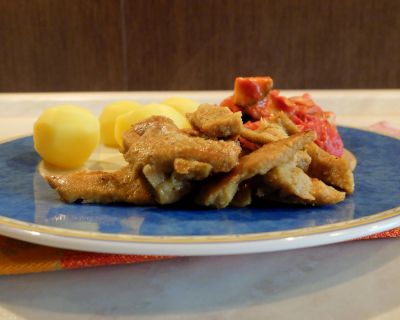 Lupinen Geschnetzeltes mit Kartoffel und Zucchini