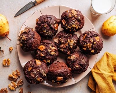 Vegane Walnuss-Birnen-Muffins