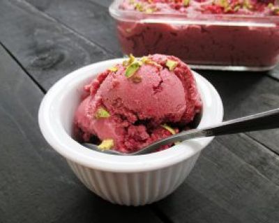 Himbeer Eiscreme (Vegan, Glutenfrei, Ohne Datteln)