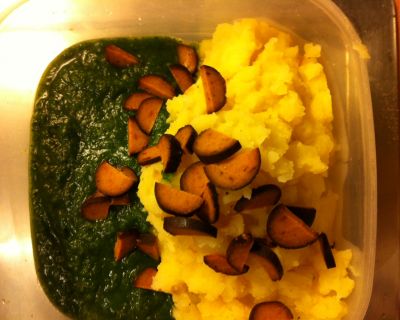 Grüne Soße mit Erpfipüree