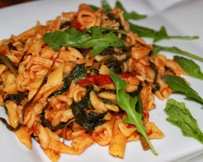 Lecker-Schmecker-Spinat-Rucola-Pasta