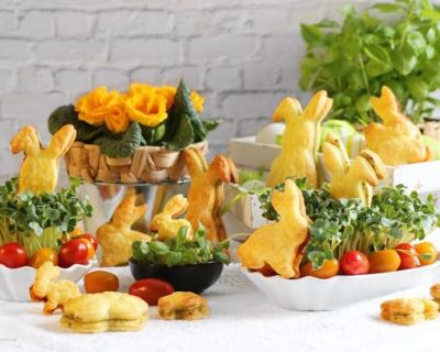 Blätterteig-Osterhasen