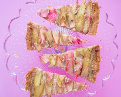 Rhabarber-Mandel-Tarte (vegan)